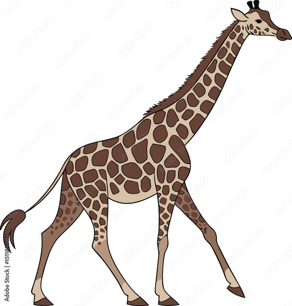 Naklejka premium giraffe isolated on white