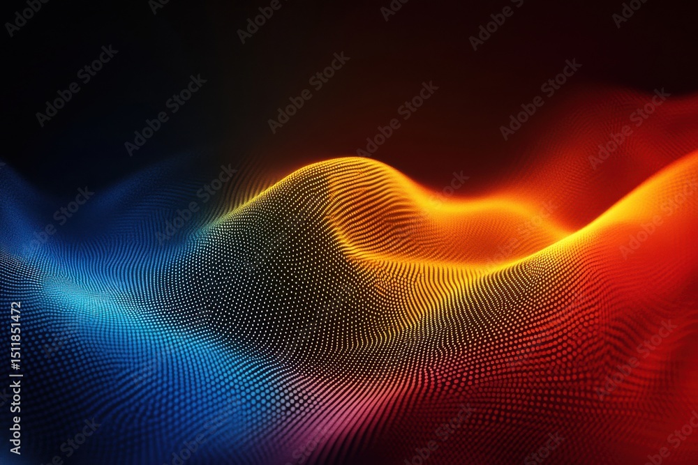 Abstract colorful particle wave background Abstract colorful particle wave background