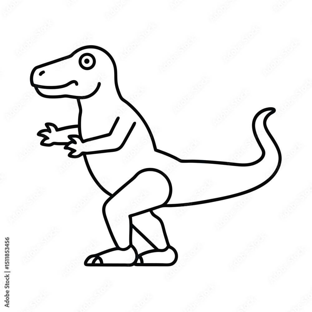 Obraz premium A T Rex Teaching Yoga