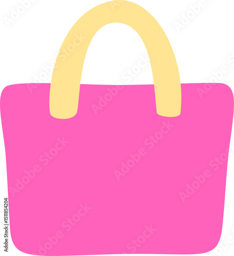 pink shopping bag vector