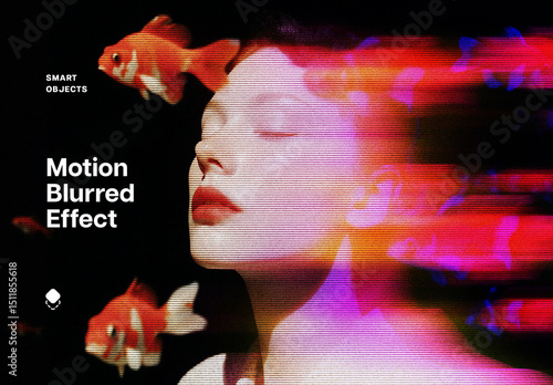 Motion Blur Photo Effect Mockup