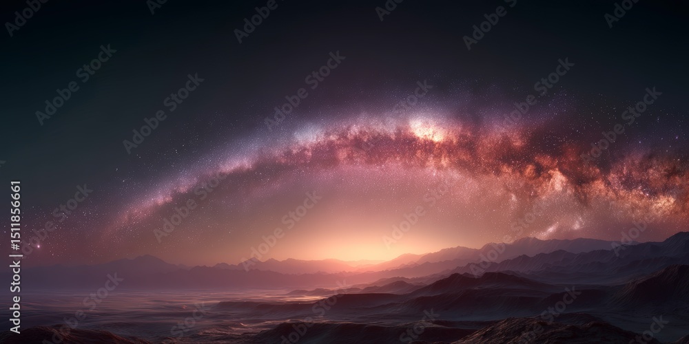 Obraz premium Cinematic Space Vista From Alien Ground