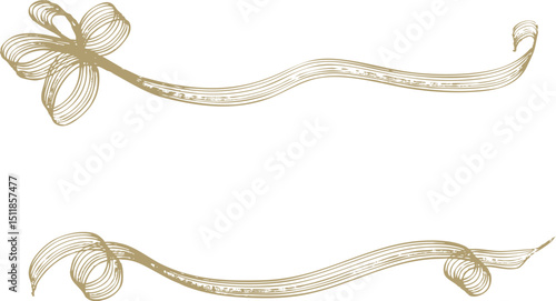 金色のアンティーク調の飾りアンダーライン Adobe Illustrator Artwork