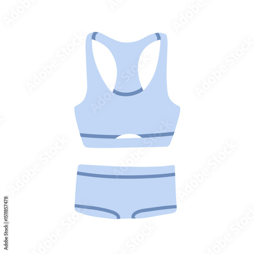 Lingerie, sport style underwear. Sporty bra and briefs, panties. Comfortable ...