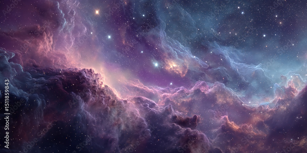 Fototapeta premium Dreamy Nebula with Stars