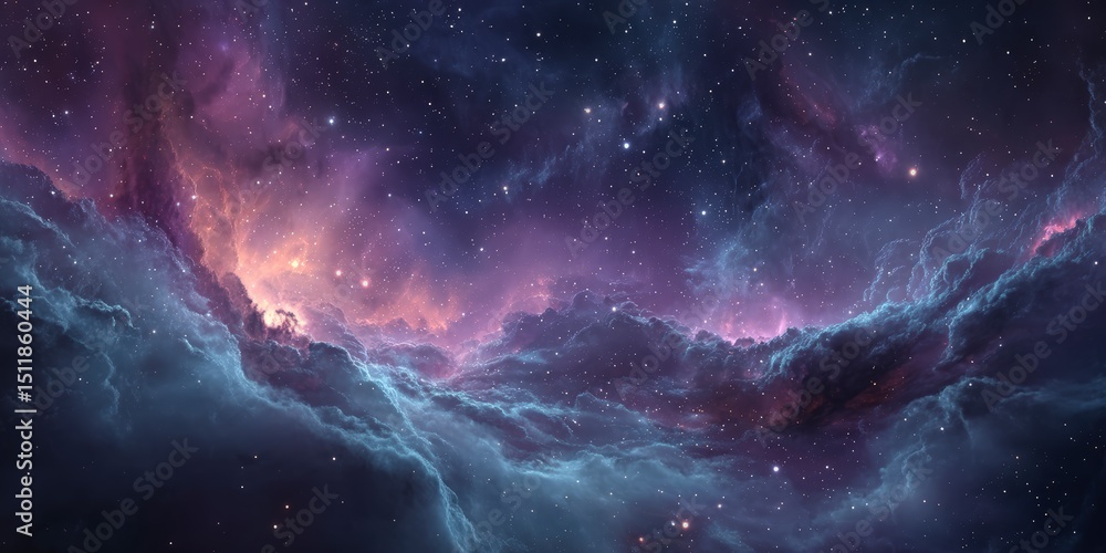 Obraz premium Nebula Explosion in Deep Space