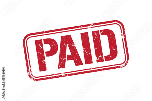 paid  grunge red stamp