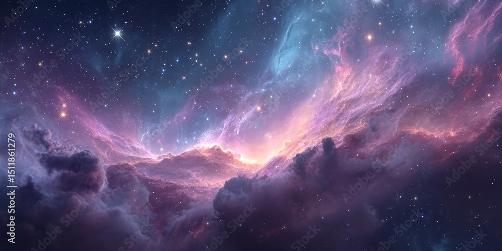 Fototapeta premium Expanding Nebula in the Universe