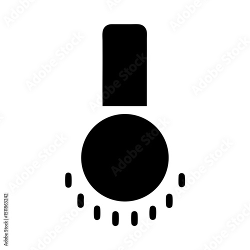 Black and White Image of a Dial with Emanating Particle Pattern