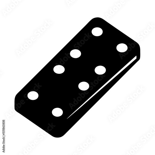 Simple black and white image of a seven sided die representation