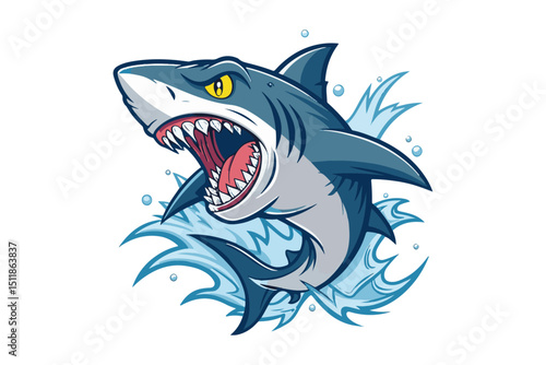  Sweet Shark Vector Illustration