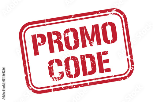 promo code grunge red stamp