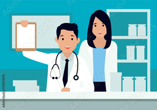 Diverse healthcare professionals and patients a colorful vector illustration set
