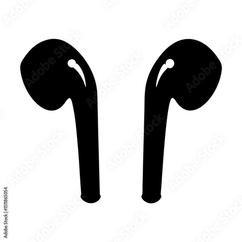 silhouette of  earbuds