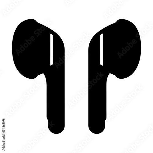 silhouette of  earbuds