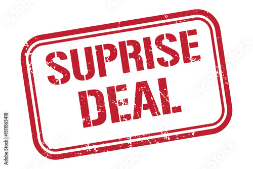 suprise deal grunge red stamp