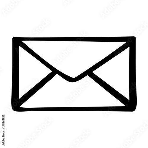  Silhouette of a email-envelope