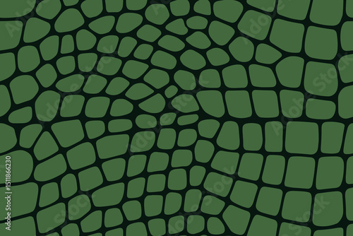 Natural green lizard skin seamless tile background