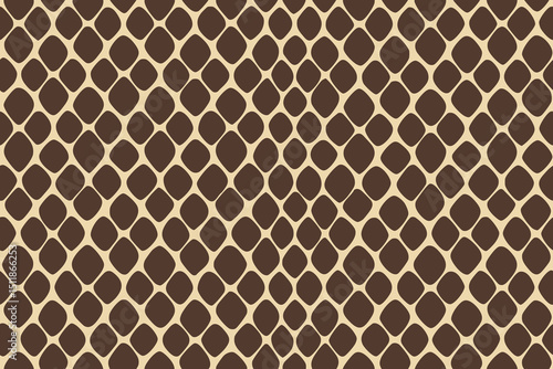 Brown snake scale seamless animal skin pattern