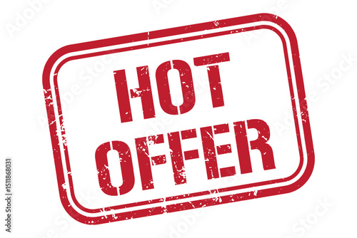 hot offer grunge red stamp