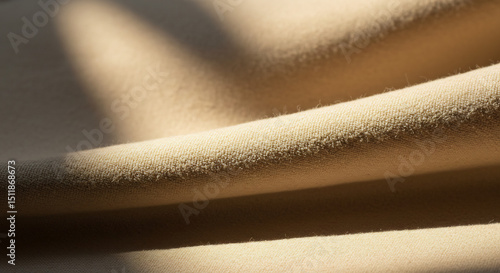 Luxurious Beige Fabric Texture Soft, Smooth, and Elegant Drape