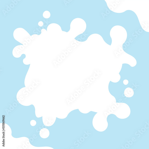 World Milk Day Splash Background Blue and White Dairy Concept Design