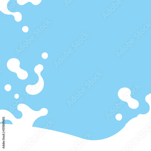 World Milk Day Splash Background Blue and White Dairy Concept Design
