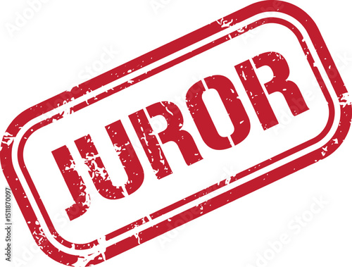 Juror grunge red stamp