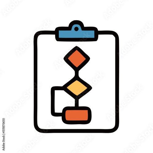 Colorful Flowchart Diagram Showing Process Or Workflow