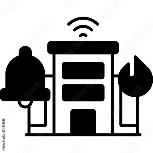 Smart Fire Alarm Icon