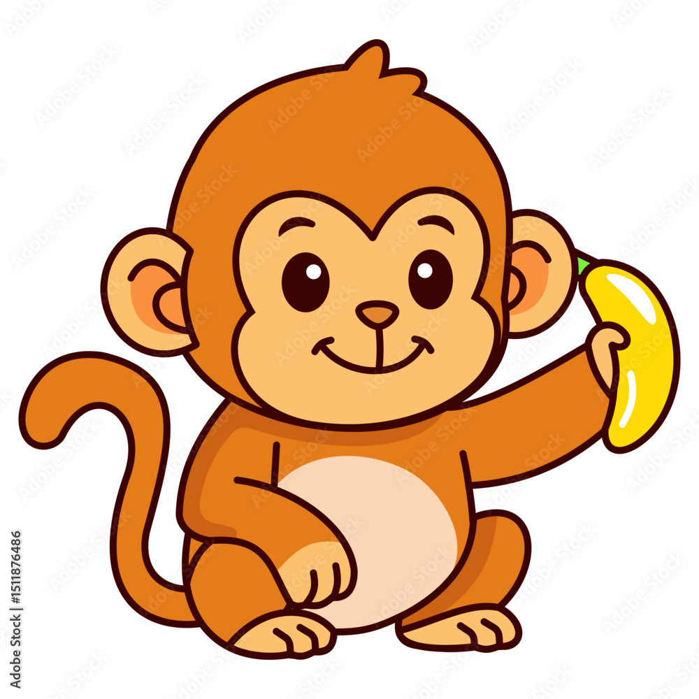 Cute Animal Element Monkey Illustration Cute Animal Element Monkey Illustration