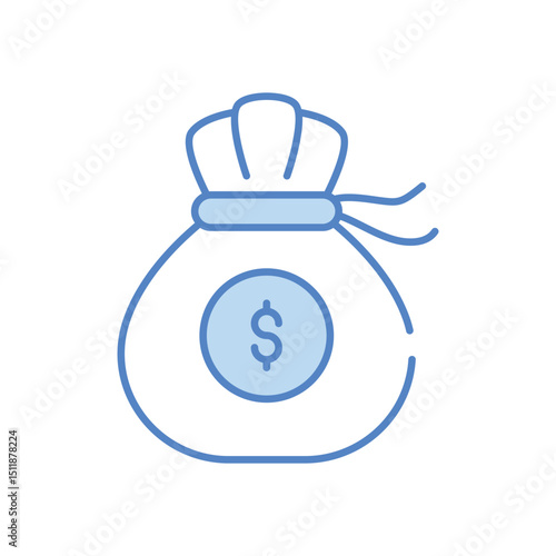 Money Bag vector icon stock illustration