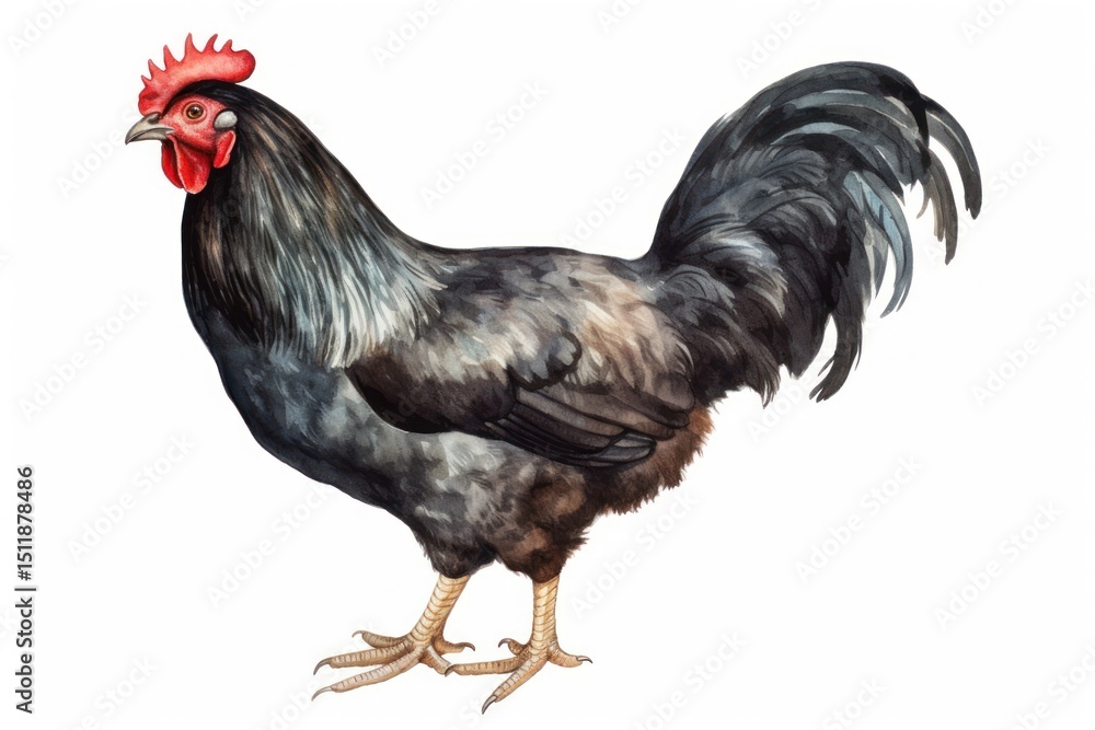 Fototapeta premium Chicken poultry animal black.