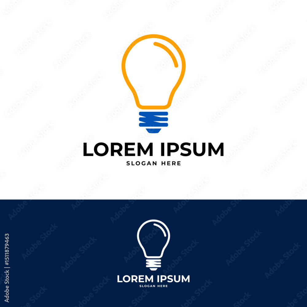 lightbulb idea logo design concept lightbulb idea logo design concept