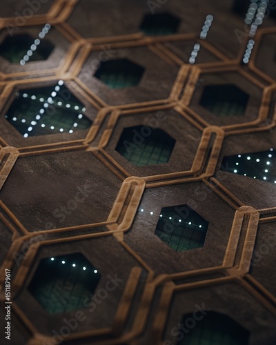 A Mesmerizing Seamless Pattern Depicting the Marriage of Technology and Nature