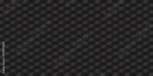 Seamless abstract black and gray background from cubes and lines. Geometric tiles and mosaic creative stylish seamless pattern block cube background. minimal hexagon Cubes mosaic shape vector design	
