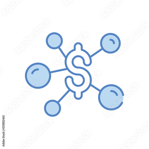 Crowdfunding vector icon stock illustration