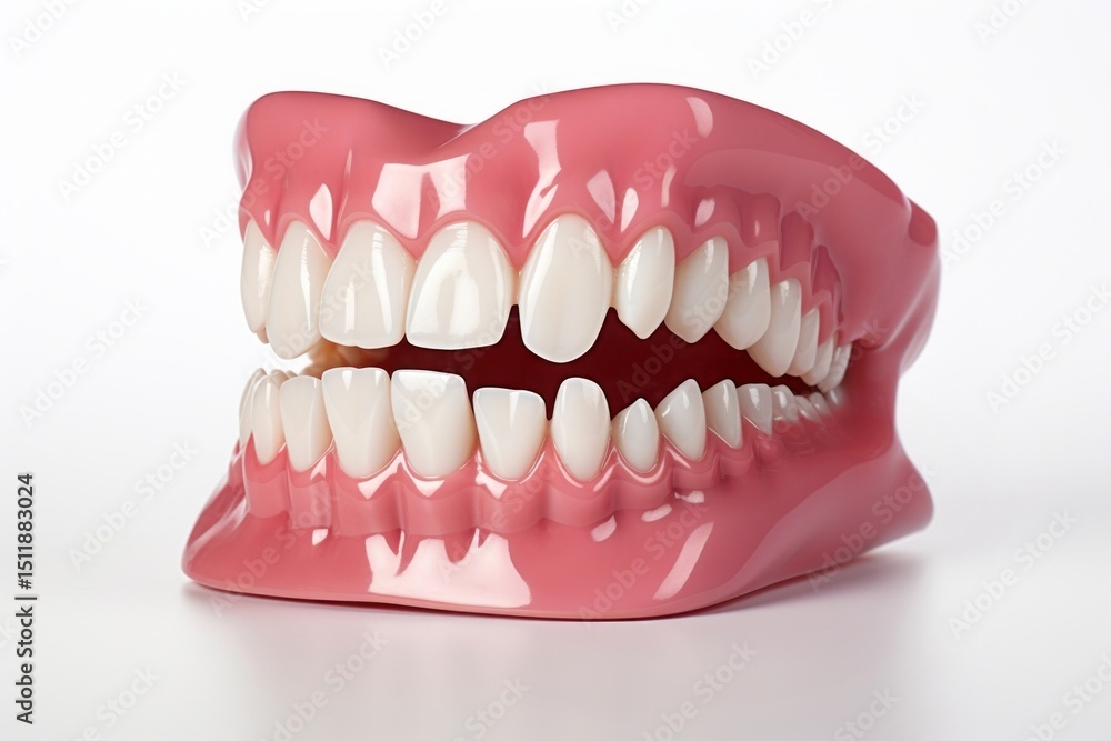 Naklejka premium Dental typodont teeth dentistry lipstick.