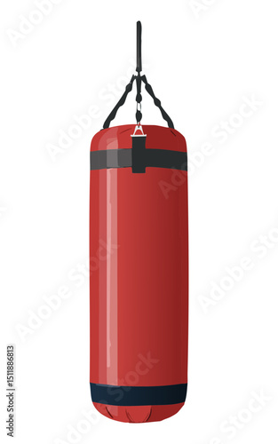 Red Punching Bag for Boxing Training