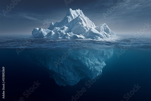 Wallpaper Mural Iceberg above and below the waterline Torontodigital.ca