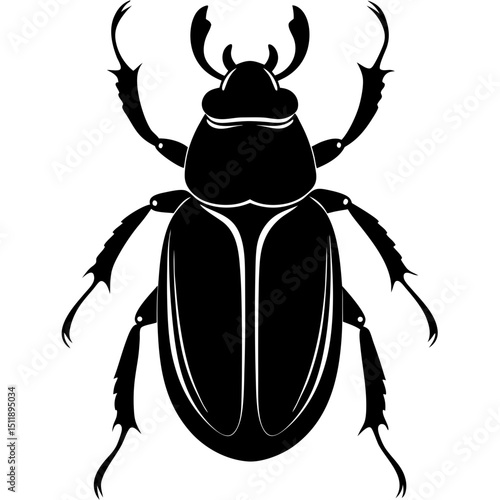 stag beetle vector illustration