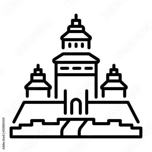 An outline style icon of monastery