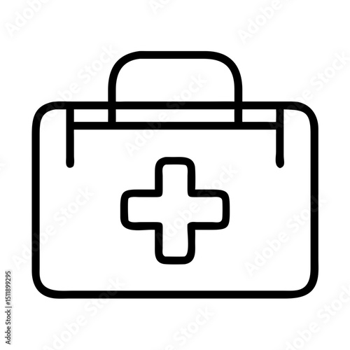 Design of a first aid kit icon in minimalist style  