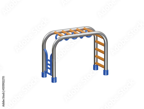 Canvas Print monkey bar icon 3d illustration render
