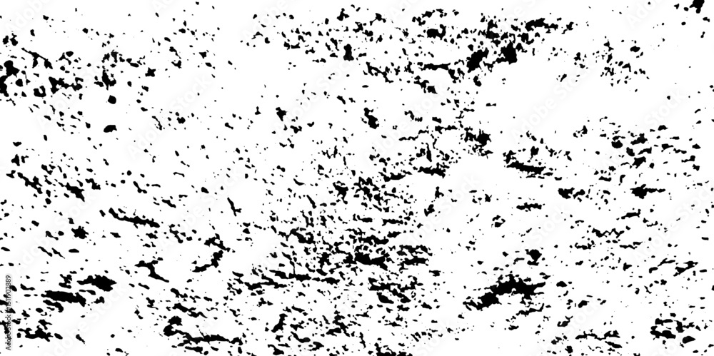 Fototapeta premium Dust overlay distress grungy effect paint. Black and white grunge seamless texture. Dust and scratches grain texture on white and black background. 
