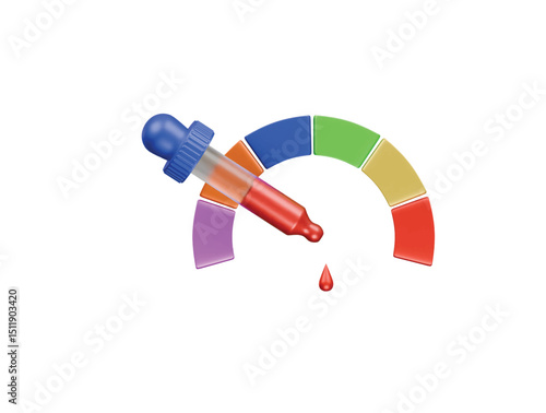 color picker icon 3d illustration render
