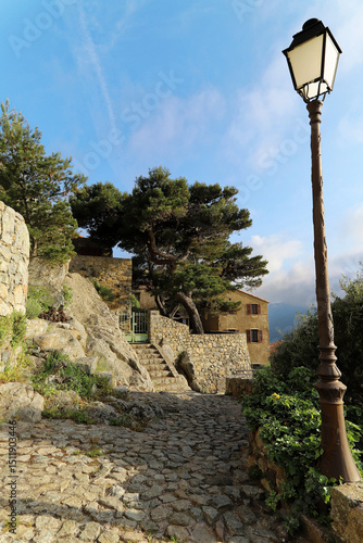 Alley in San Antonino traditional village Corsica