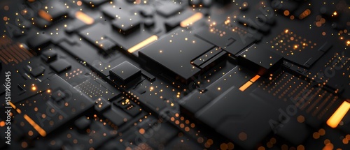 Black algorithm technology dark backgrounds digital electrical circuit board microchip microcontroller system cyberspace.
