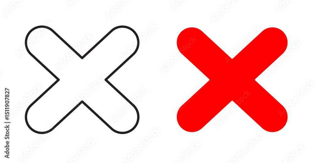 Obraz premium red cross icon