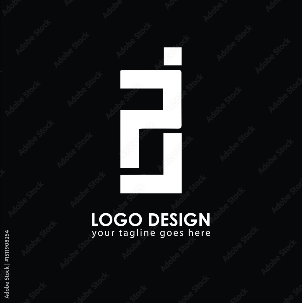 Fototapeta premium PJ PJ Logo Design, Creative Minimal Letter PJ PJ Monogram